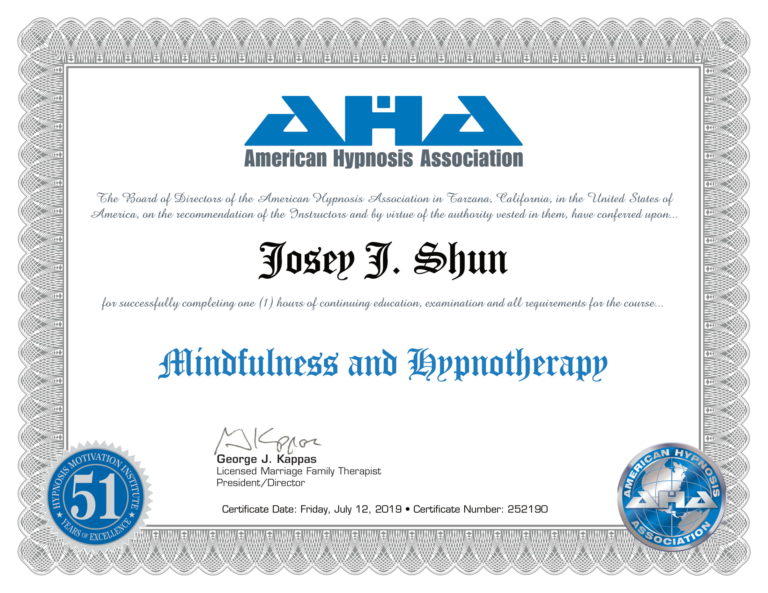 certificate Mindfulness